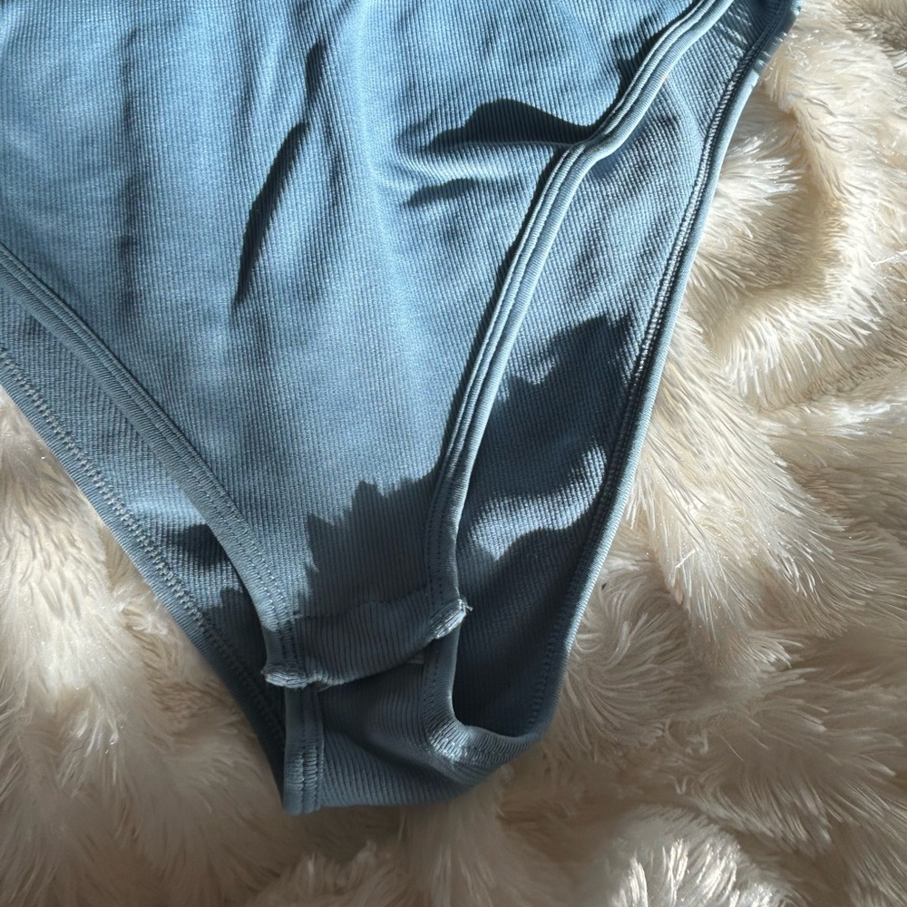 Teal Ribbed Bodysuit - Picture 3 of 5